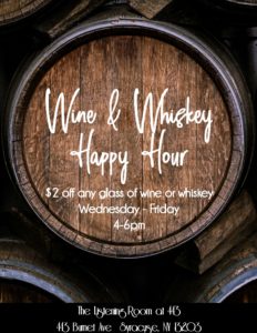 Wine & Whiskey Happy Hour