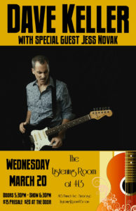 Dave Keller with Special Guest Jess Novak - 3/20