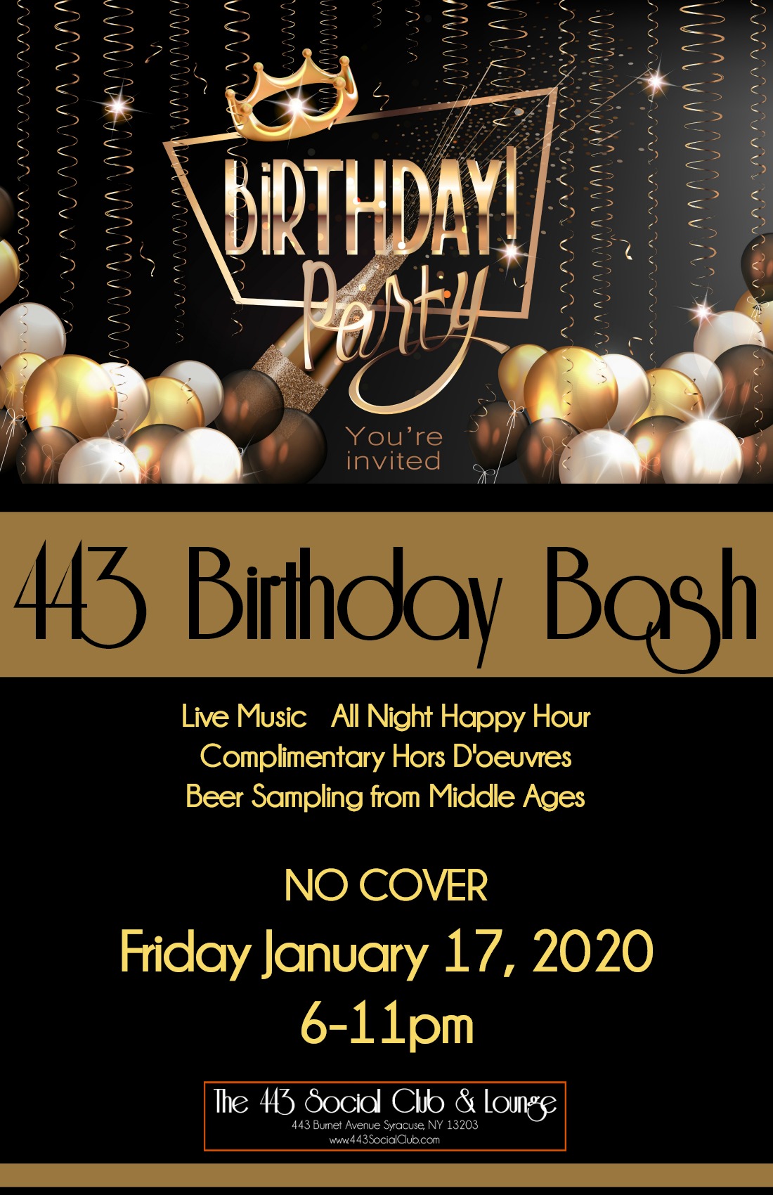 The 443 Birthday Bash - 1/17 - The 443 Social Club & Lounge