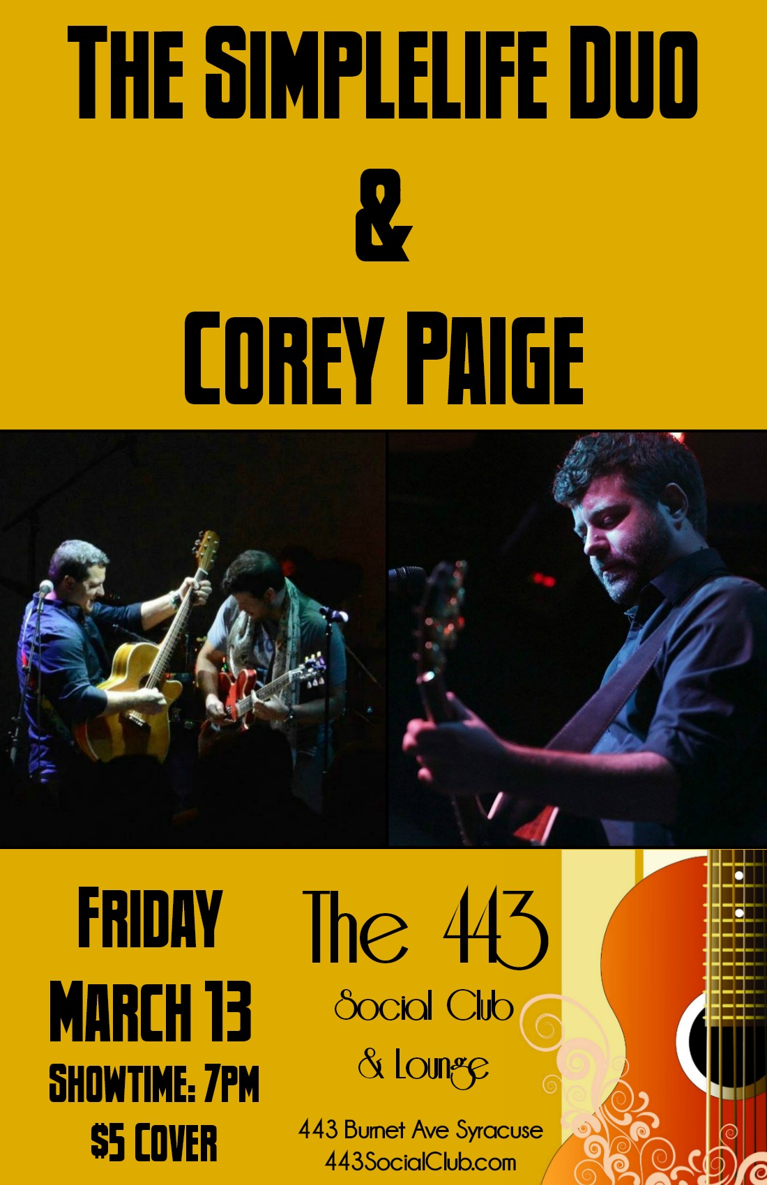 Simplelife Duo & Corey Paige - 3/13 - The 443 Social Club & Lounge