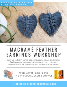 macrame earring workshop