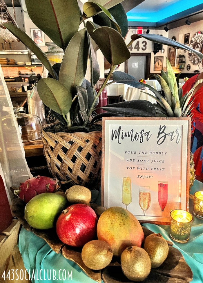 Mimosa bar signage