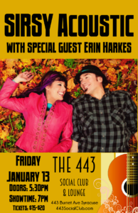 SIRSY Unplugged with Erin Harkes - 1/13 - SOLD OUT!