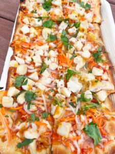 Thai flatbread pizza