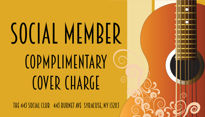 Social Member Cover Charge Card