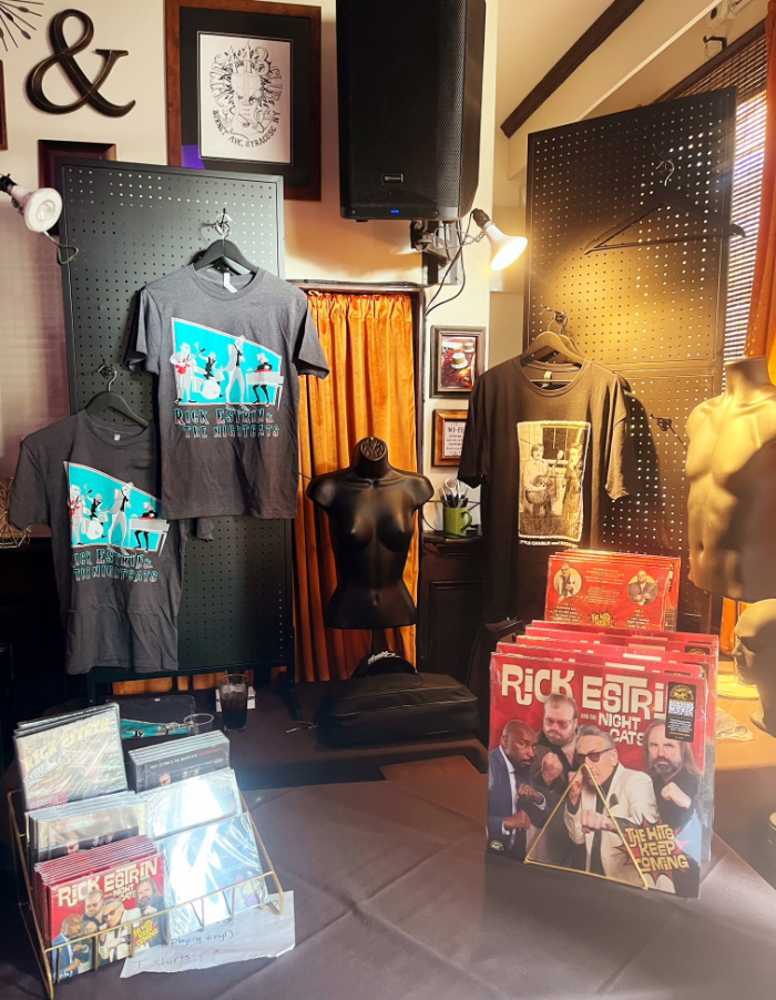 Rick Estrin Merch table