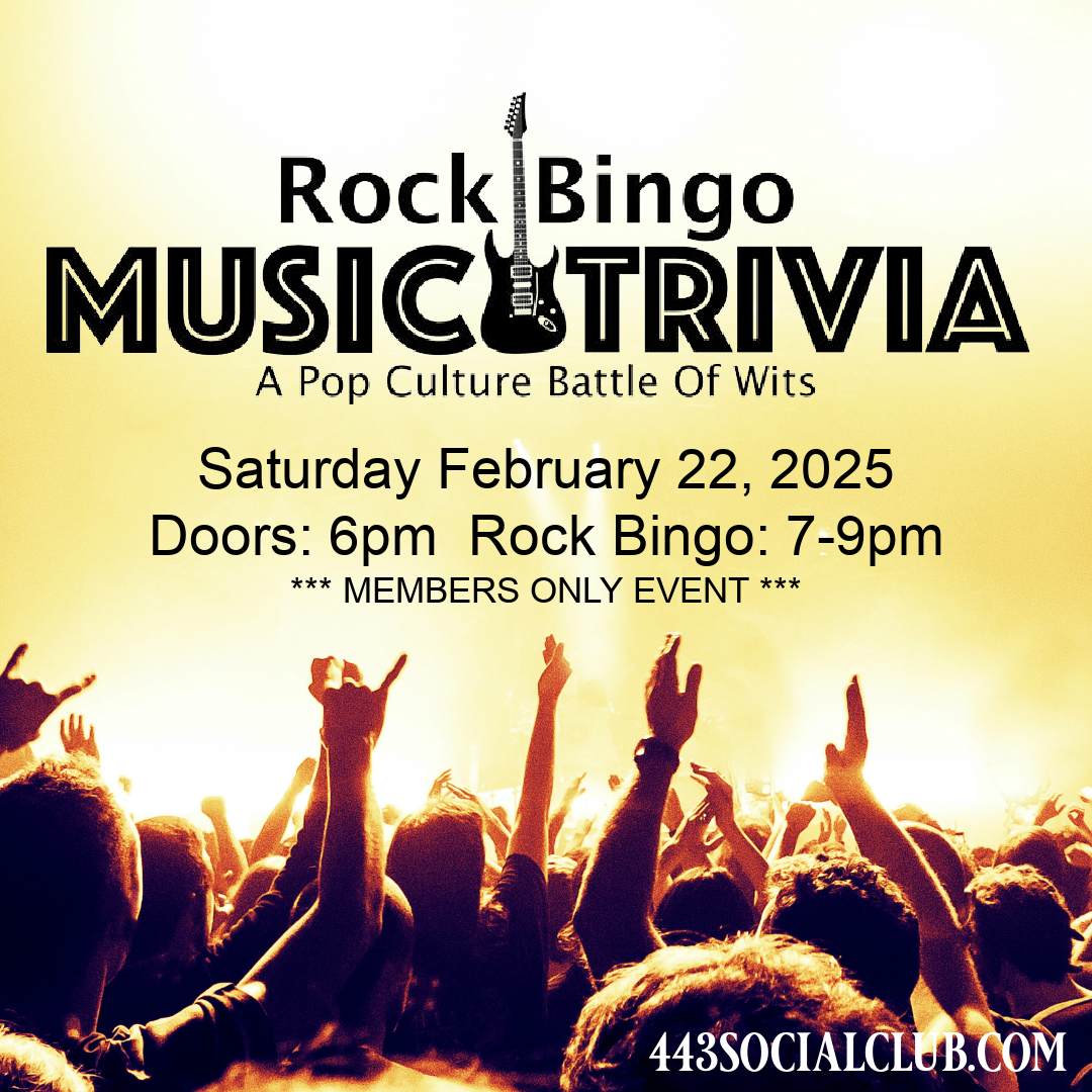 Rock bingo music trivia at the 443