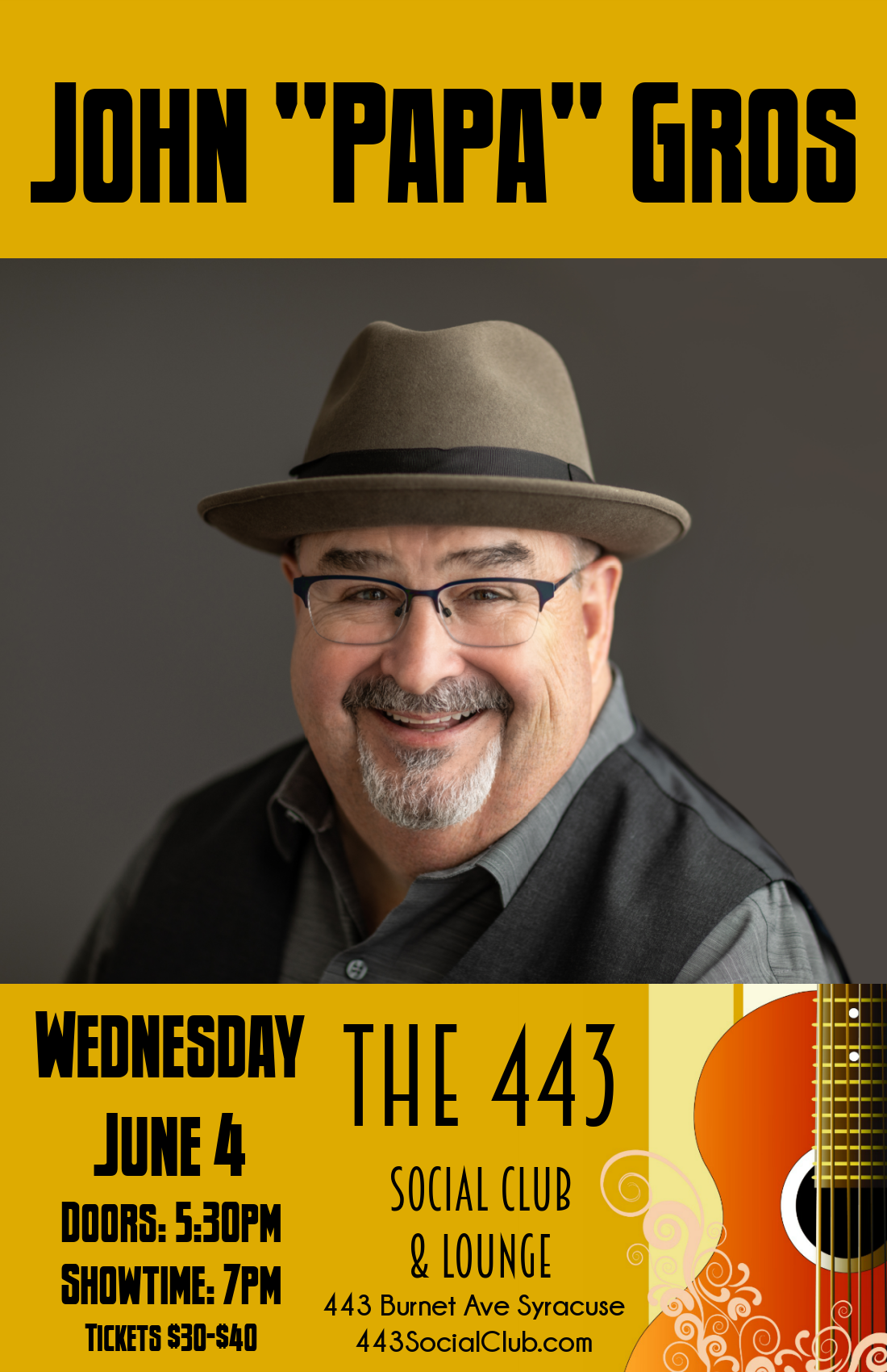 John "Papa" Gros at the 443 Social Club
